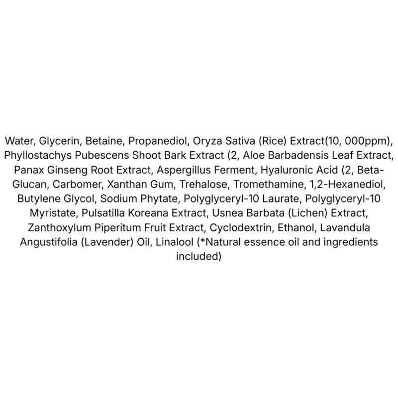 HaruHaru Wonder Black Rice Hyaluronic Essence lista ingrediente