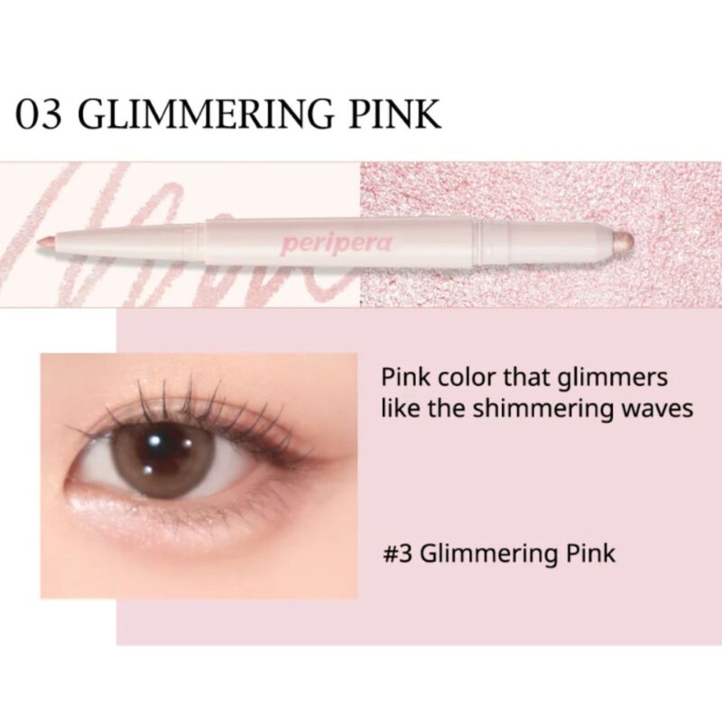Peripera Sugar Twinkle Duo Eye Stick 03 GLIMMERING PINK (1)