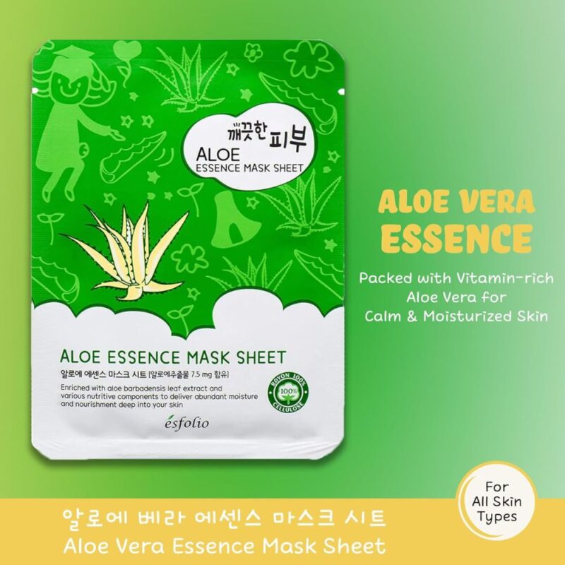Esfolio Pure Skin Aloe Essence Mask Sheet (2)