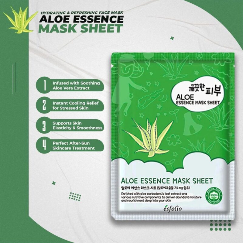 Esfolio Pure Skin Aloe Essence Mask Sheet (2)