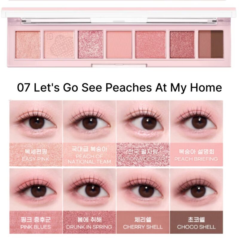 Peripera All Take Mood Palette 07 Let's Go See Peaches At My Home (1)