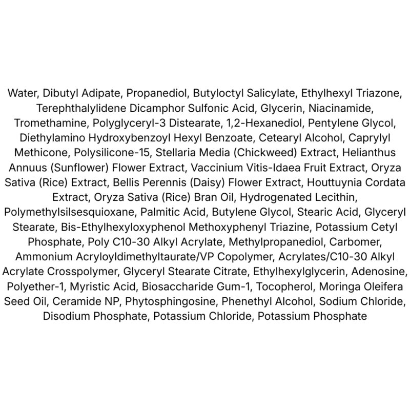 HaruHaru Wonder Black Rice Moisture Airyfit Sunscreen lista ingrediente