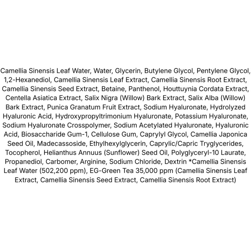 Benton Deep Green Tea Serum lista ingrediente (1)