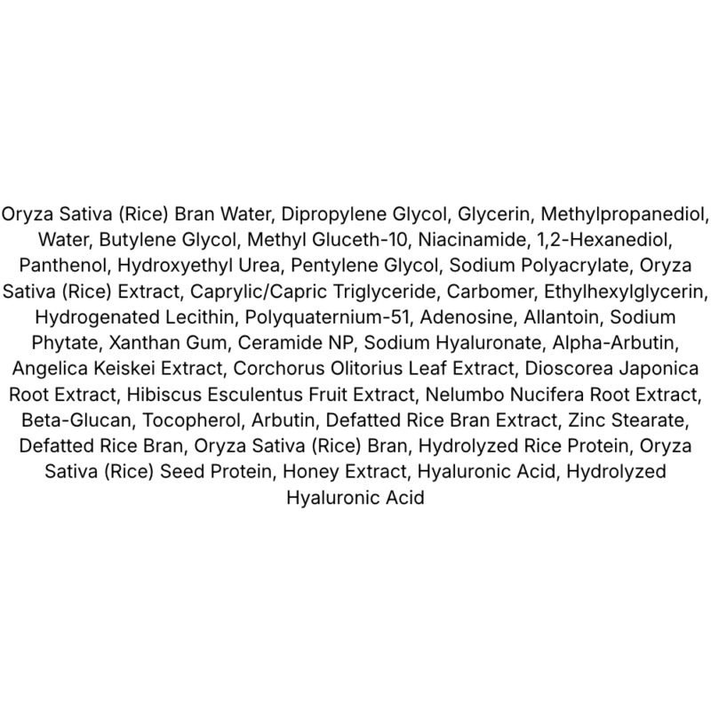 Anua 7 Rice Ceramide Hydrating Barrier Serum lista ingrediente