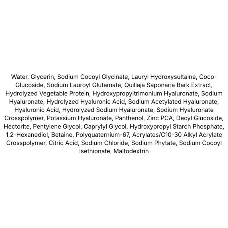 Anua 8 Hyaluronic Acid Hydrating Gentle Foaming Cleanser lista ingrediente
