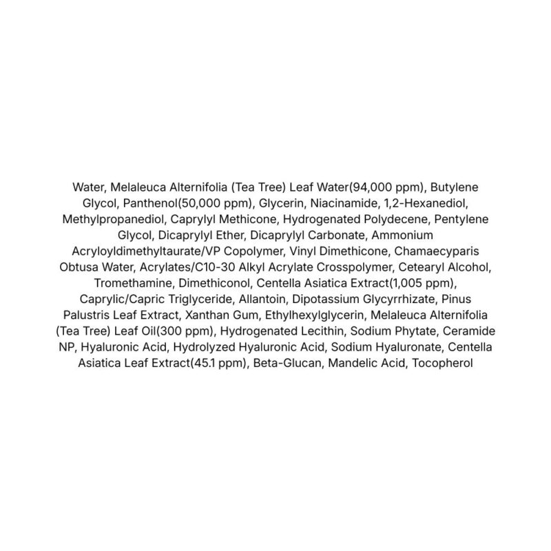 Skin1004 Madagascar Centella Tea-trica B5 Cream lista ingrediente