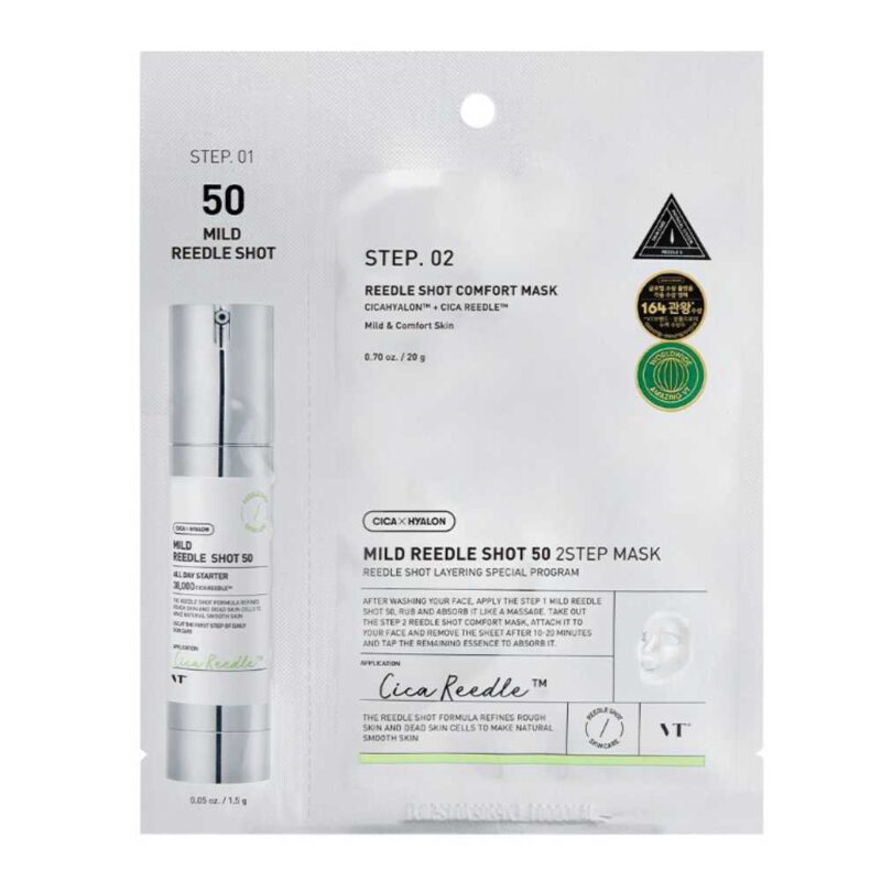 VT Cosmetics Mild Reedle Shot 50 2-Step Mask - 1