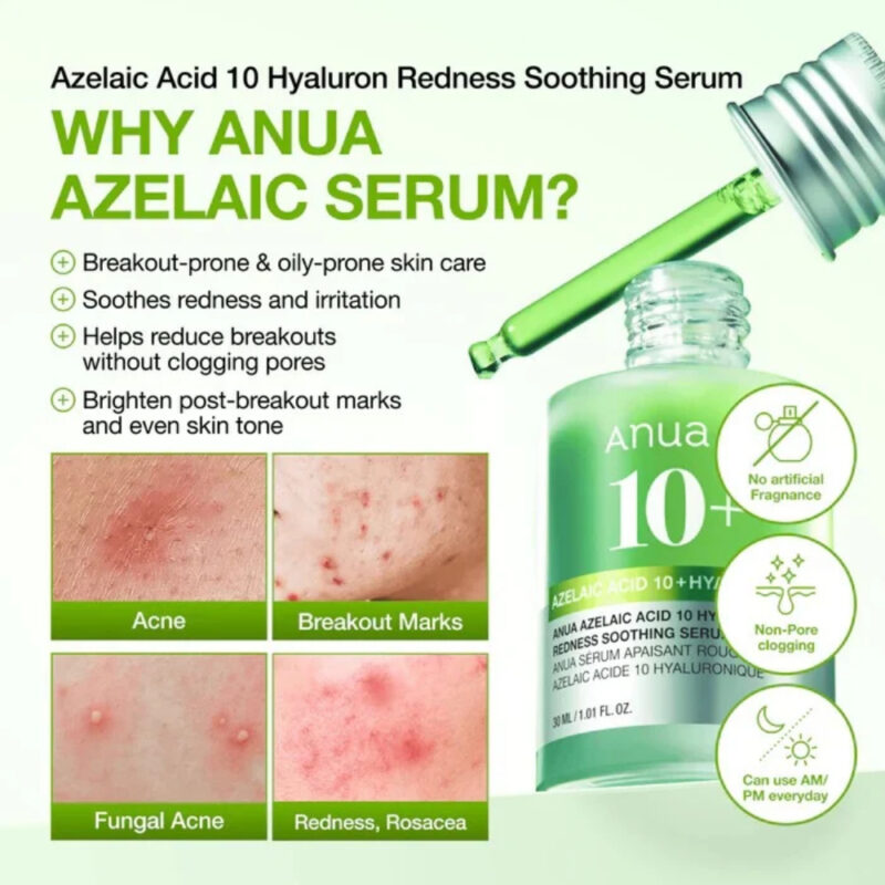 Anua Azelaic Acid 10 Hyaluron Redness Soothing Serum (2)