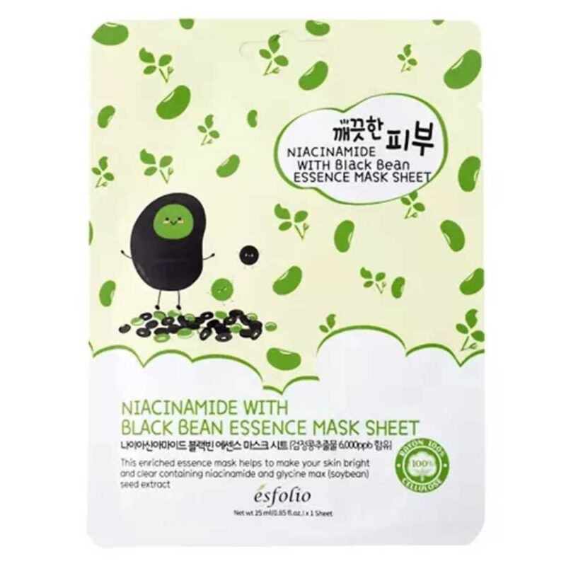 Esfolio Niacinamide With Black Bean Essence Mask Sheet, 25ml - 1