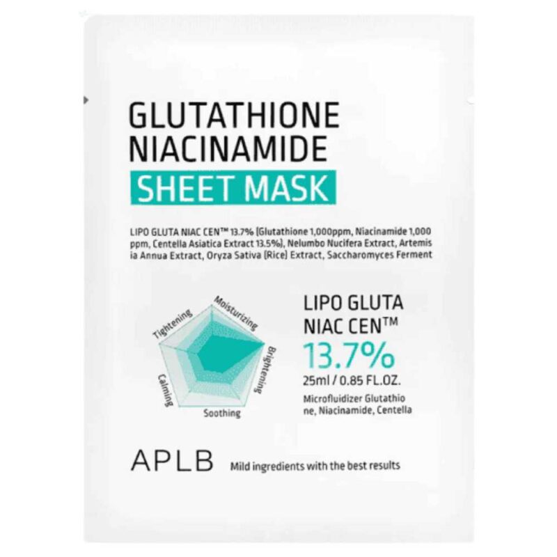 APLB Glutathione Niacinamide Sheet Mask - 1