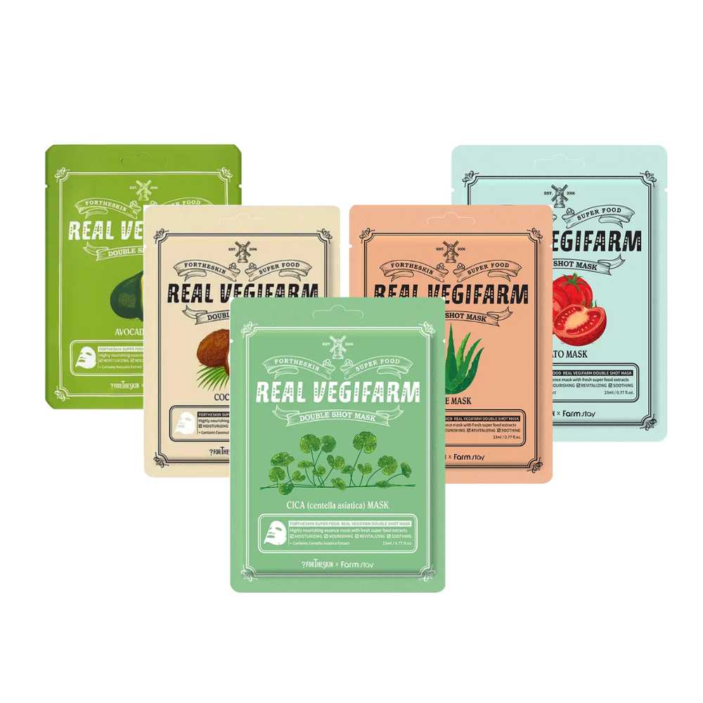 Fortheskin Super Food Real Vegifarm Double Shot Mask