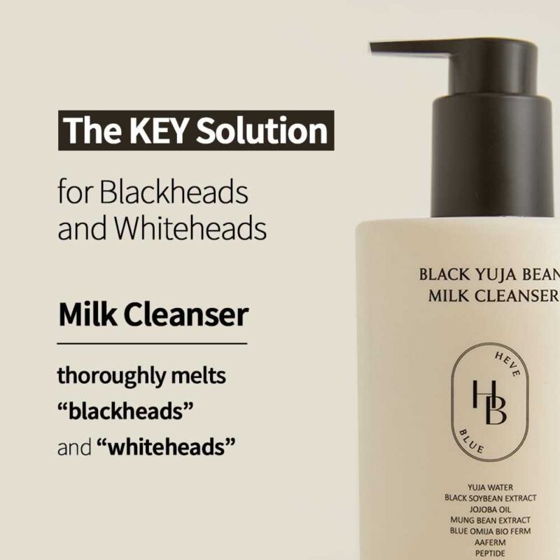 Heveblue Black Yuja Bean Milk Cleanser, 290ml - 2