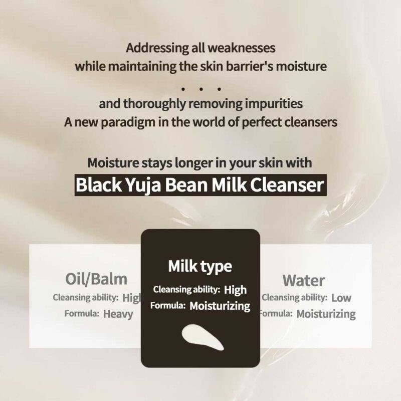 Heveblue Black Yuja Bean Milk Cleanser, 290ml - 4
