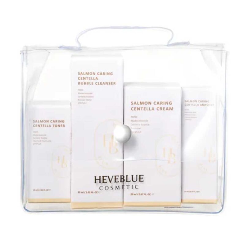 Heveblue Salmon Caring Centella Special Travel Kit Bag - 1
