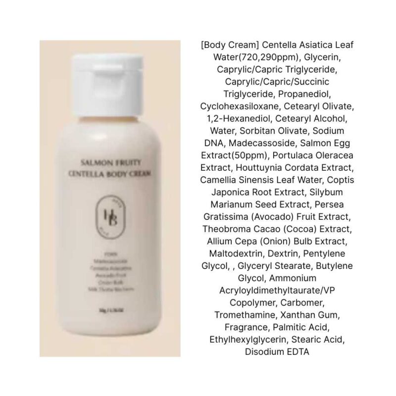 Heveblue Salmon Fruity Centella Body Travel Kit - 5