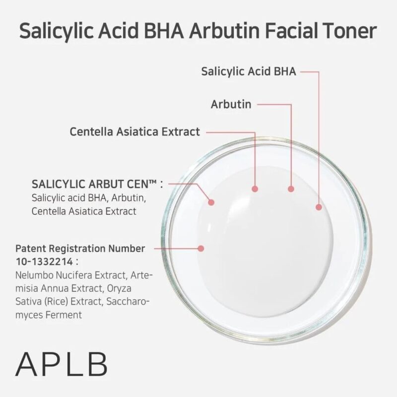 APLB Salicylic Acid BHA Arbutin Facial Toner (3)