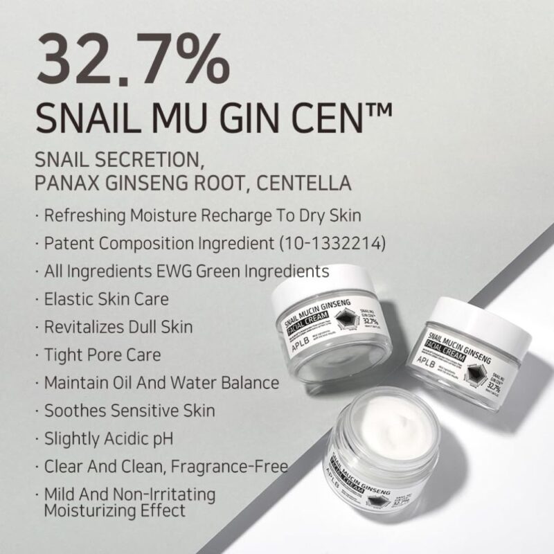 APLB Snail Mucin Ginseng Facial Cream