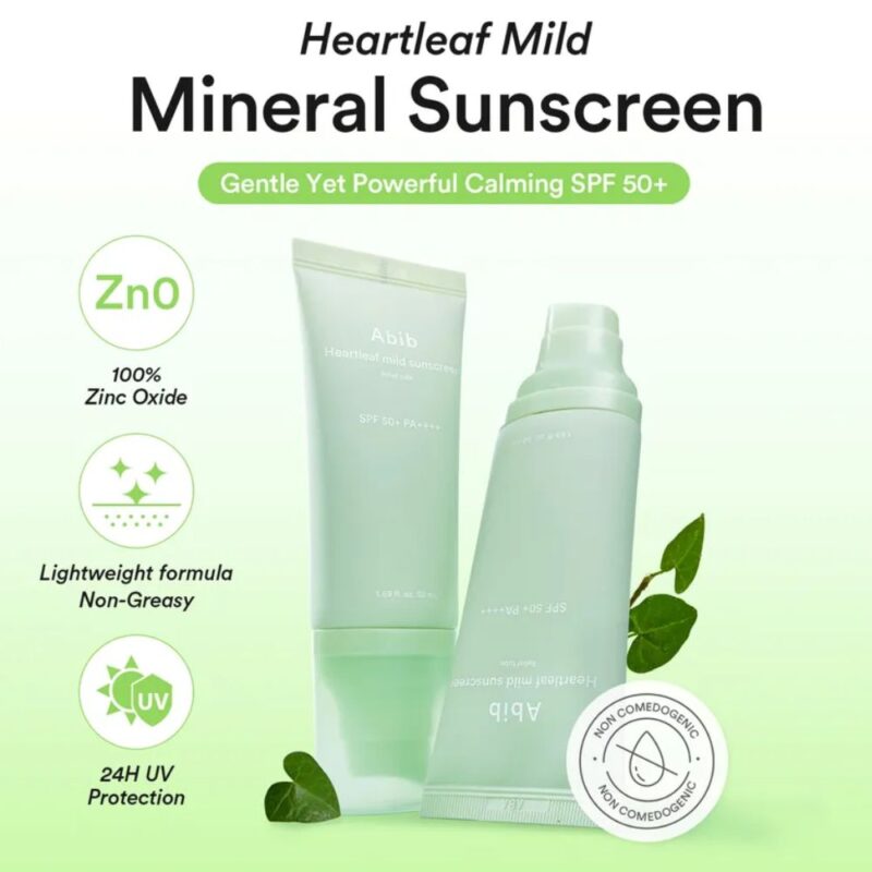 Abib Heartleaf Mild Sunscreen Relief Tube