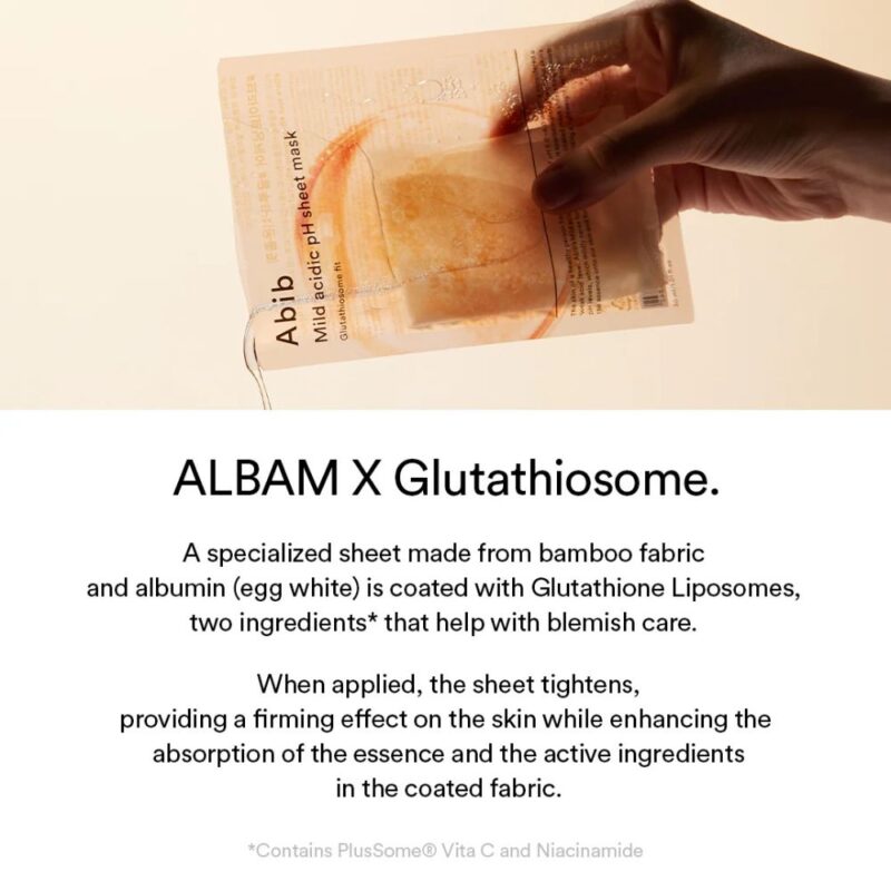 Abib Mild Acidic Ph Sheet Mask Glutathiosome Fit (1)