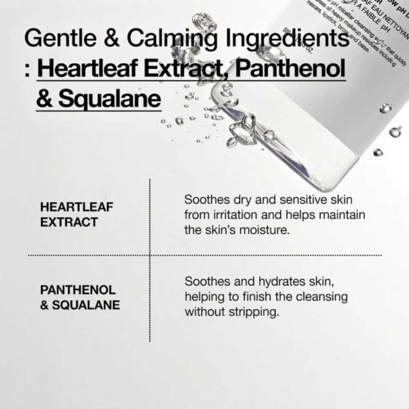 Anua Heartleaf Low pH Deep Cleansing Water, 500ml - 4
