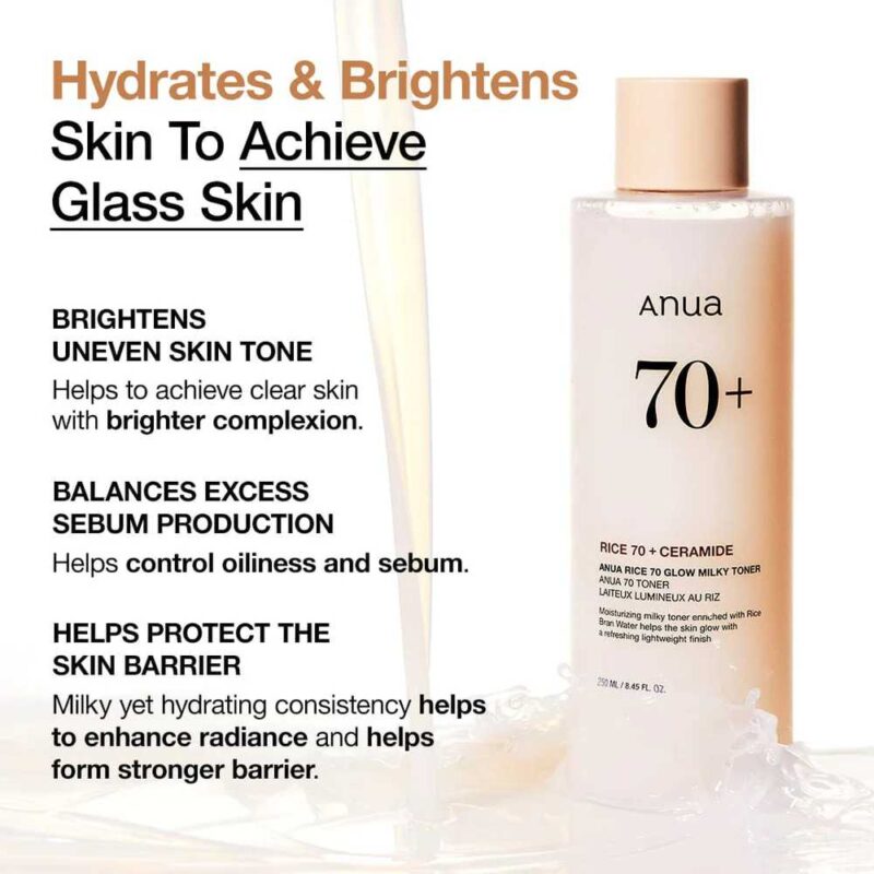 Anua Rice 70 Glow Milky Toner MINI, 40ml - 2