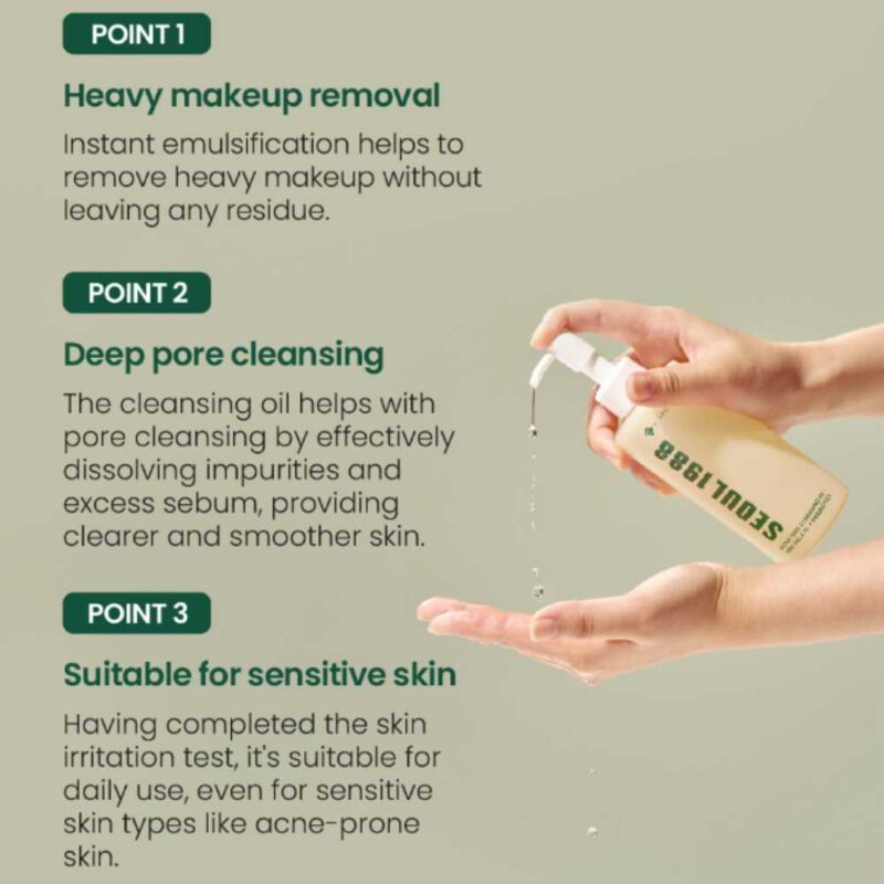 KSECRET Seoul 1988 Cleansing Oil_ Pine Cica 1% + Probiotics, 200ml - 4