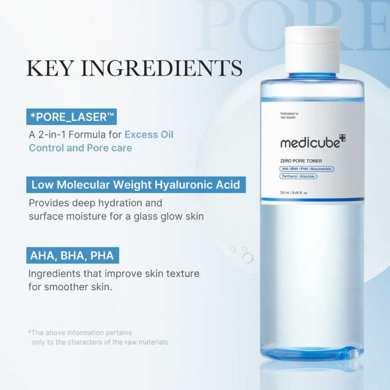 Medicube Zero Pore Toner, 250ml - 2