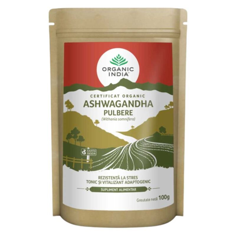 Organic India Ashwagandha Pulbere Rădăcină, 100g - 1