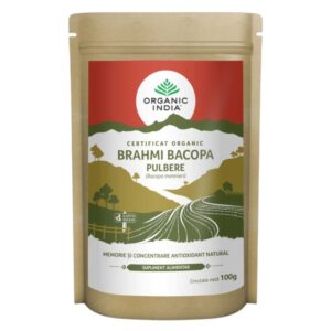 Organic India Brahmi Bacopa Tonic Celebral și Memorie Pulbere, 100g - 1