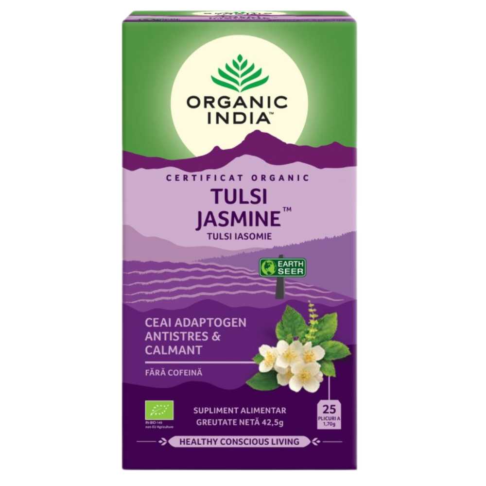 Organic India Ceai Adaptogen Tulsi Iasomie, 25 plicuri - 1