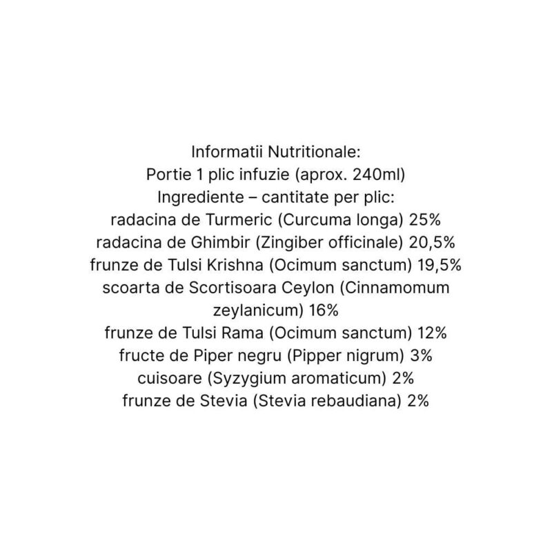Organic India Ceai Adaptogen Tulsi Turmeric si Ghimbir, 25 plicuri - 3