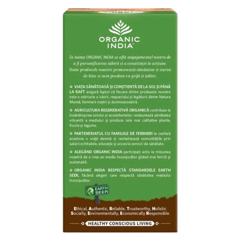 Organic India Ceai Tulsi Ayush Kwath Sistem Imunitar, 25 plicuri - 2