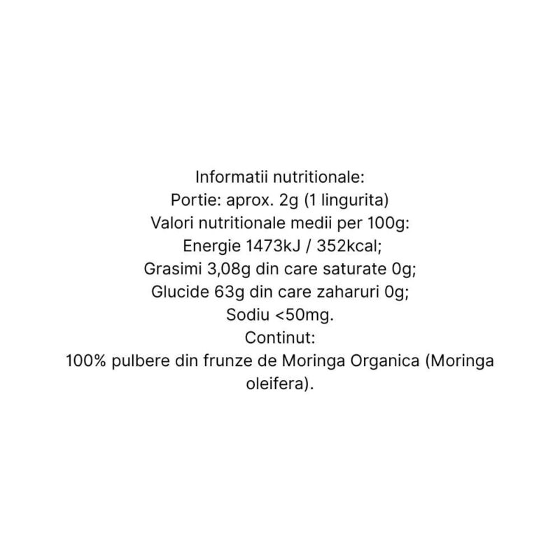 Organic India Moringa Pulbere, 100g - 4