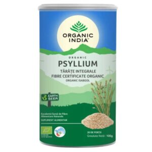 Organic India Tărâțe Integrale de Psyllium, 100g - 1