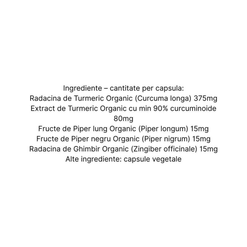 Organic India Turmeric Formula Previne Natural Inflamatiile, 60 capsule - 4