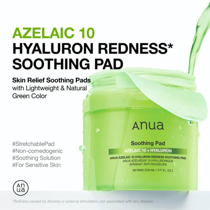 Anua Azelaic 10 Hyaluron Redness Soothing Pad (1)