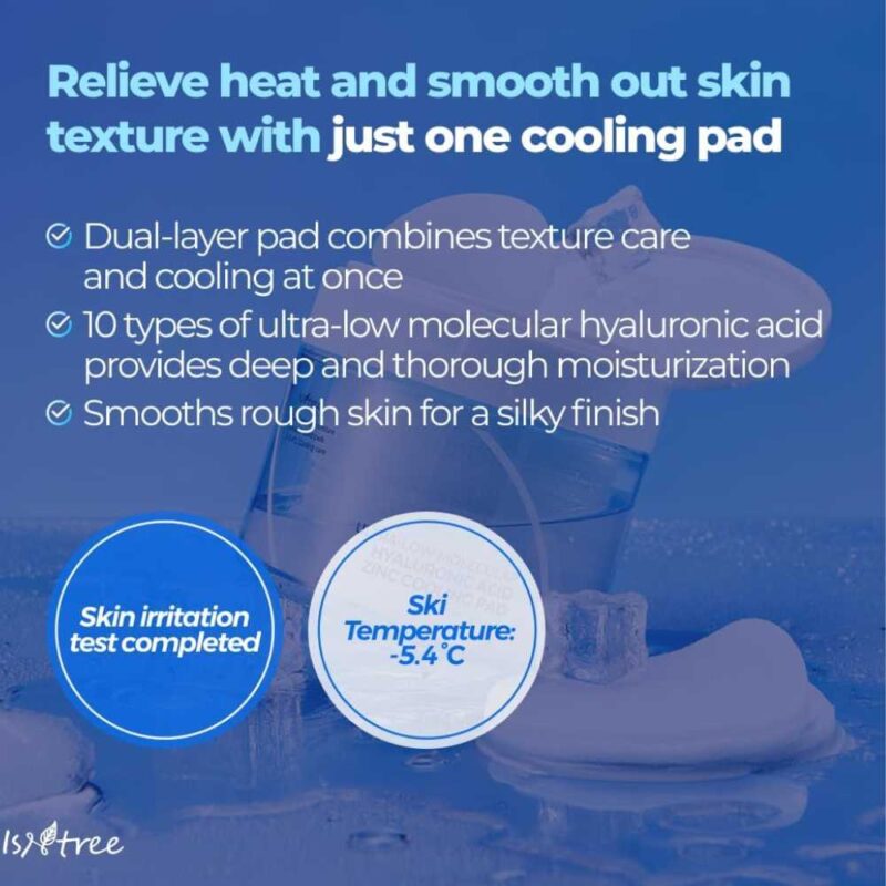 Isntree Ultra-Low Molecular Hyaluronic Acid Zinc Cooling Pad, 60 pads - 4