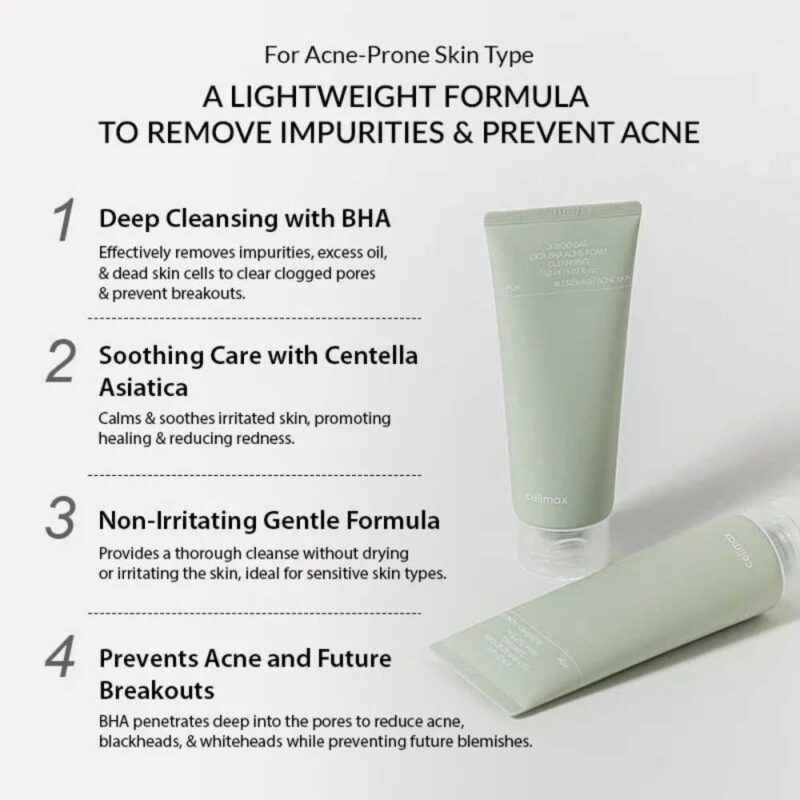 Celimax Ji Woo Gae Cica BHA Acne Foam Cleansing, 150ml - 4