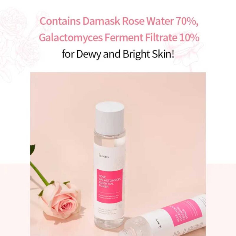 Iunik Rose Galactomyces Essential Toner, 200ml - 2