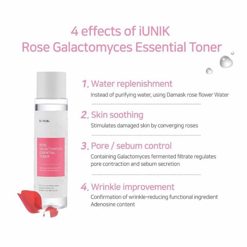 Iunik Rose Galactomyces Essential Toner, 200ml - 3