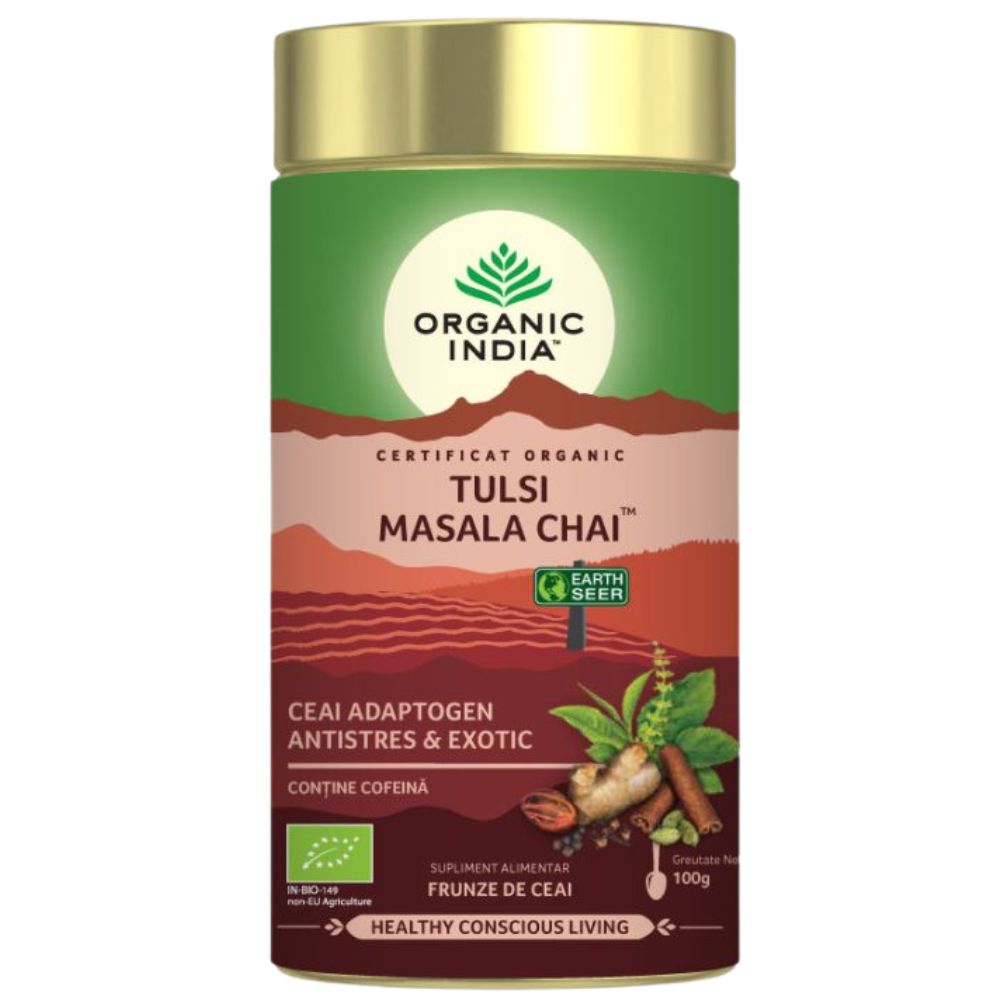Organic India Ceai Adaptogen Tulsi Masala Chai