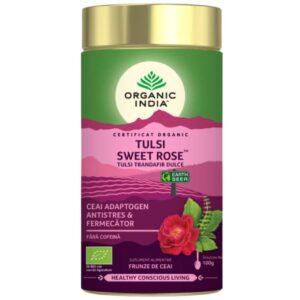 Organic India Ceai Adaptogen Tulsi Trandafir Dulce
