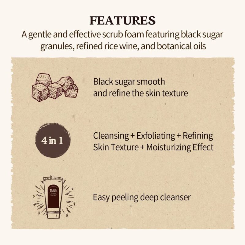 Skinfood Black Sugar Perfect Scrub Foam (2)
