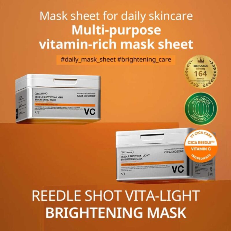 VT Cosmetics Reedle Shot Vita-Light Brightening Mask, 30buc - 2