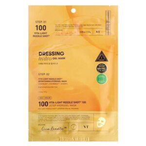 VT Cosmetics Vita-Light Reedle Shot 100 2 Step Hydrogel Mask, 1.5g+33g - 01