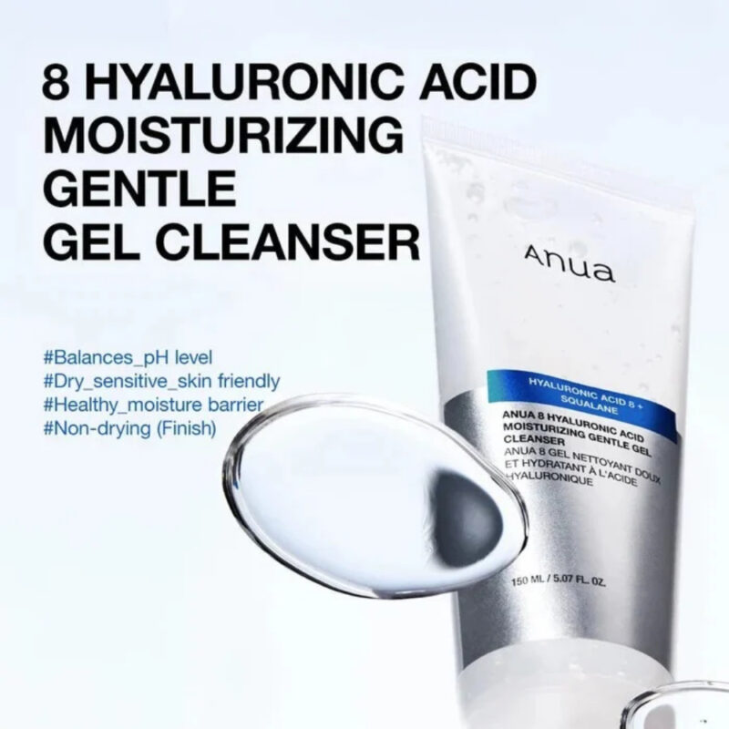 Anua 8 Hyaluronic Acid Moisturizing Gentle Gel Cleanser (1)