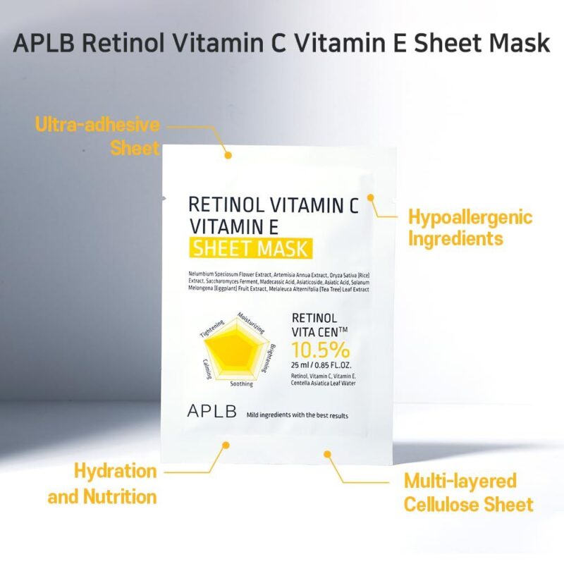 APLB Retinol Vitamin C Vitamin E Sheet Mask (1)