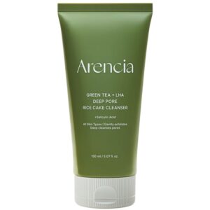 Arencia Green Tea + LHA Deep Pore Rice Cake Cleanser