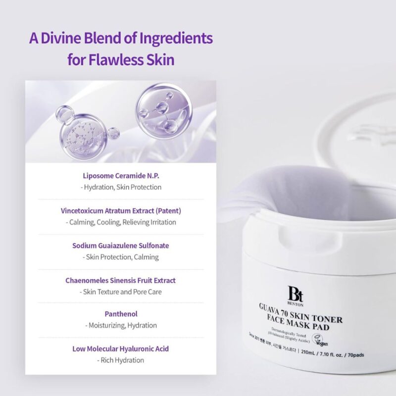 Benton Guava 70 Skin Toner Face Mask Pad (1)