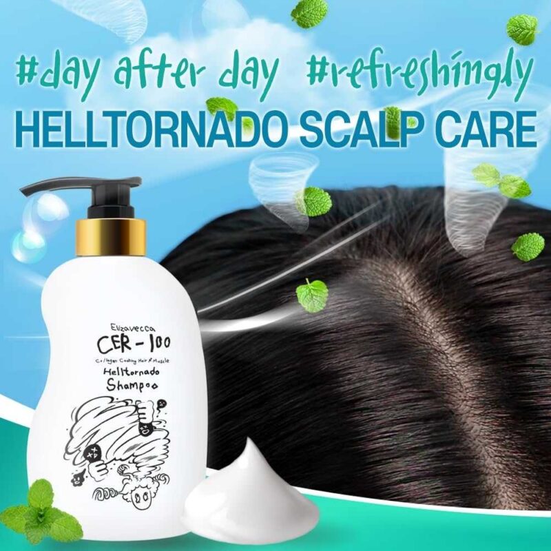 Elizavecca Cer-100 Collagen Coating Hair A+ Muscle Hell-Tornado Shampoo, 500ml - 2